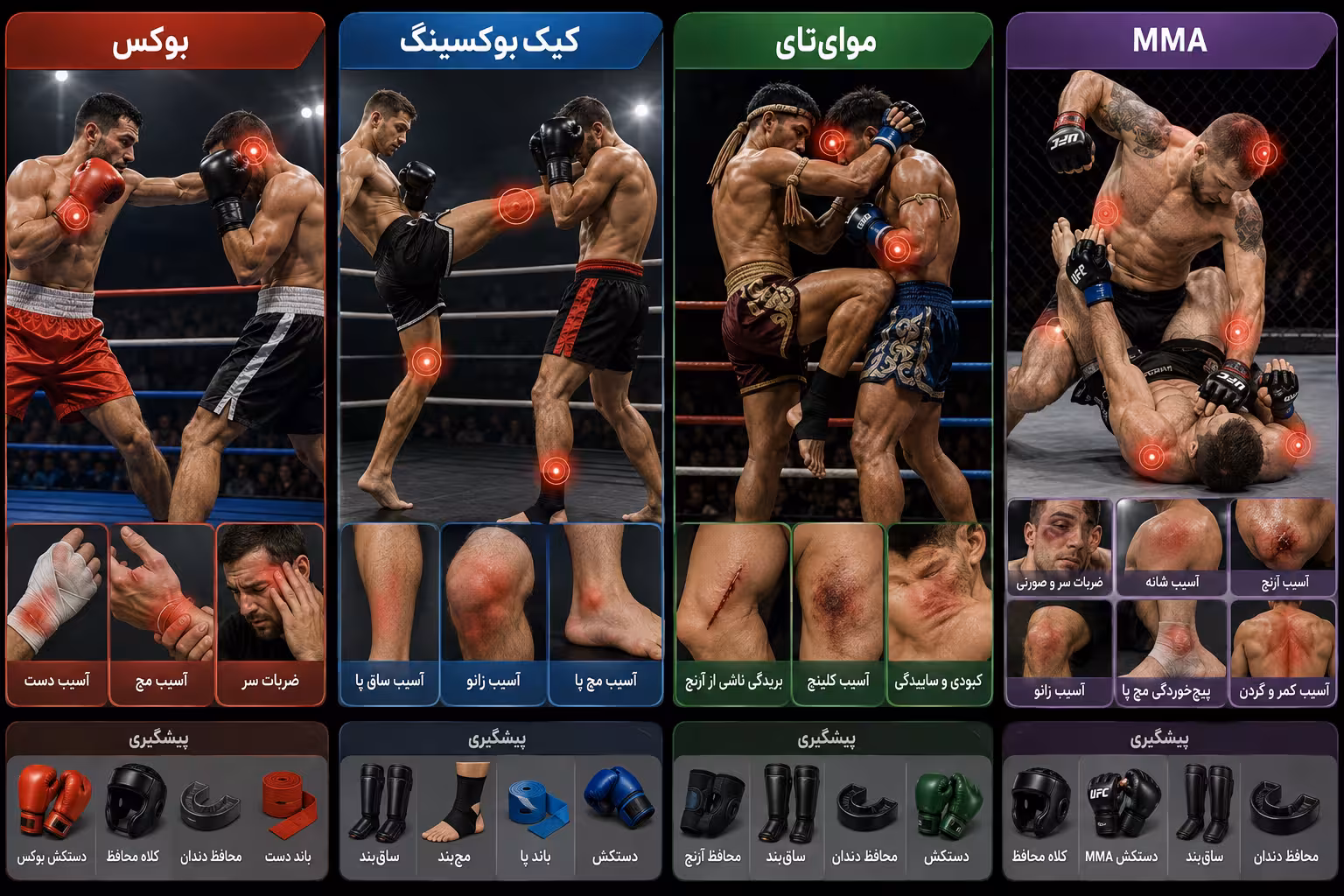 تفاوت در نوع آسیب‌دیدگی